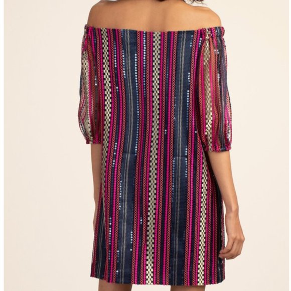 Trina Turk Junket Off-the-Shoulder Sequin Dress (NWT) - Picture 2 of 14